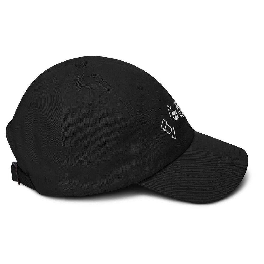 Desk Crits Monochrome Line Hat – Black Minimalist Dad Cap – One Size (NWOT) - Picture 2 of 6